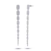 1.35ct 14k White Gold Diamond Serpentine Earring
